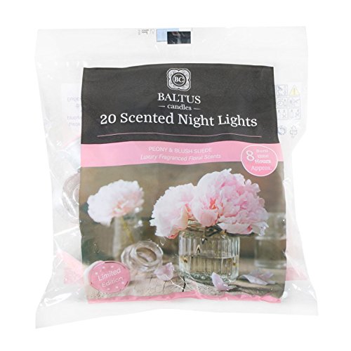 Velas de noche Baltus con fragancia de peonías (20 unidades)
