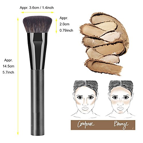vela.yue Brocha de Maquillaje Contouring Facial Plana Pincel Rostro