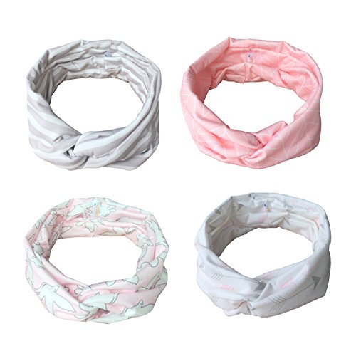 Vellette Cinta de cabeza Turbantes Mujer Venda De Pelo Elástica Cinta Para El Pelo Accesorio Para Cabeza 4Pcs