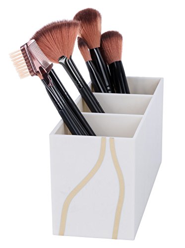 Vencer Maquillaje Brush Holder Organizador | 3 Ranura Acrílico cosméticos Cepillos solución de Almacenamiento
