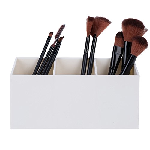 Vencer Maquillaje Brush Holder Organizador | 3 Ranura Acrílico cosméticos Cepillos solución de Almacenamiento
