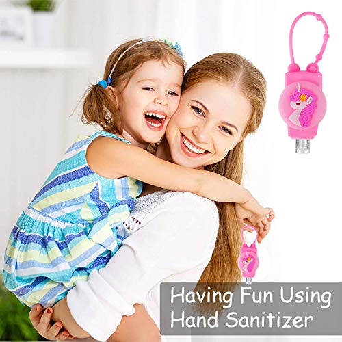 Ventdest Botellas de Viaje Portátiles para Niños, 6 Pcs 30ml Vacía Contenedor Rellenable para Desinfectante de Manos, Jabón Líquido, Champús, Loción Accesorios de Viaje para Niños