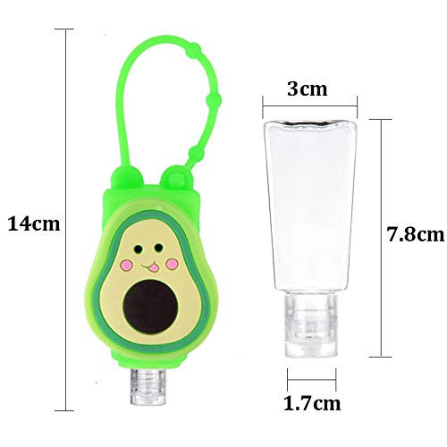 Ventdest Botellas de Viaje Portátiles para Niños, 6 Pcs 30ml Vacía Contenedor Rellenable para Desinfectante de Manos, Jabón Líquido, Champús, Loción Accesorios de Viaje para Niños