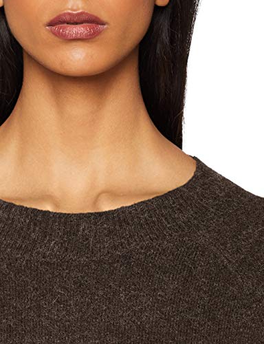 Vero Moda Vmdoffy LS O-Neck Blouse Noos suéter, Multicolor (Shopping Bag Detail: W. Black Melange), X-Small para Mujer