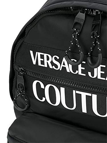 Versace Jeans Costura mochila negra E1YZAB60-Línea Macrologo DIS.1 TESS 71593 899 NYLON MACROLOGO