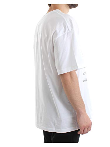VERSACE JEANS COUTURE Hombre Camiseta Etichetta Bianco S