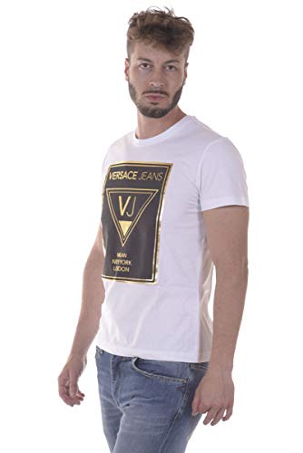 Versace Jeans EB3GPB768 Camiseta, Bianco (Bianco Ottico), XL para Hombre