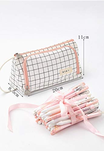 Versión Coreana De La Bolsa De Bolígrafo De Lona De Gran Capacidad Corea Chica Simple Linda Pequeña Niña Fresca Estuche De Lápices Estudiante De Secundaria Bolso De Lápices Japonés