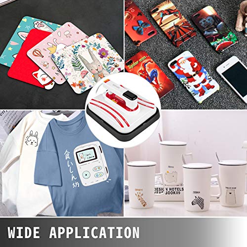VEVOR Prensa de Calor 34 x 28,5 x 22 cm, Mini Máquina de Transferencia de Calor con Pantalla Táctil Alta Sensibilidad, Prensa Térmica para Sublimación Portátil para Gorras Camisetas Rojo 800 W 0-200 ℃