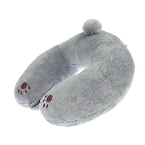 Viaje Almohada Almohada Ortopédica Cervical, Dibujos Animados Almohada Oso Palma Impresión Casa Cuello Humo Grisdel Avión Y El Hogarbuena Compra