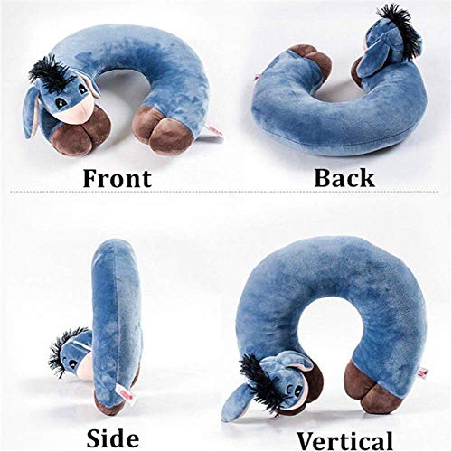 Viaje en Forma de U Almohada para el Cuello Espuma de Memoria Suave en Forma de U Animal de Dibujos Animados Lindo Coche Avión Resto Soporte Almohadilla   Burro