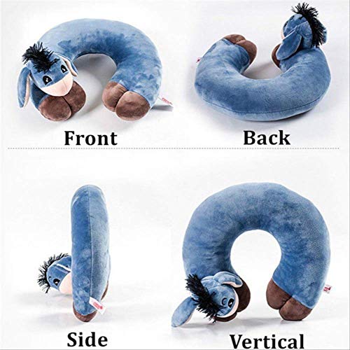 Viaje en Forma de U Almohada para el Cuello Espuma de Memoria Suave en Forma de U Animal de Dibujos Animados Lindo Coche Avión Resto Soporte Almohadilla   Burro
