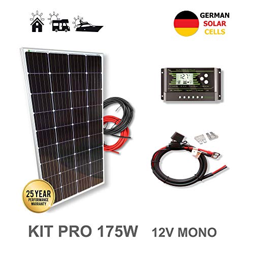 VIASOLAR Kit 175W Pro 12V Panel Solar monocristalino células alemanas