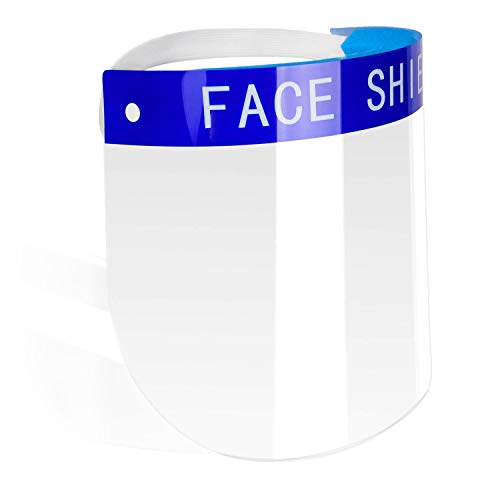 Vibeey Safety Face Shield Tapa de protección completa Visor ancho Escupir Lente antiniebla Ligero Protector facial transparente ajustable para hombres Mujeres