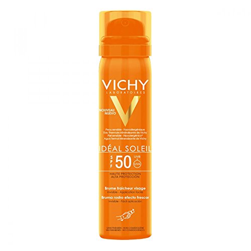 Vichy Idéal Soleil - Spray solar refrescante para la cara SPF 50, 75 ml