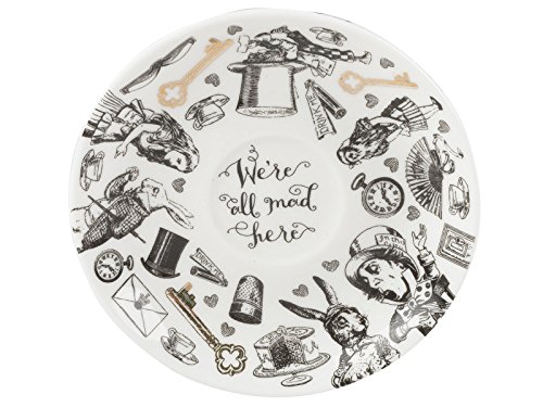 Victoria & Albert Alicia en el país de Las Maravillas Taza de café y platillo, Color Blanco