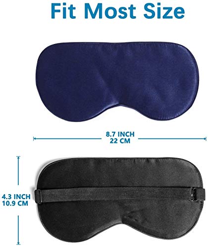 Viedouce Antifaz Dormir Avion Mascara Dormir Adultos Seda Mascara Ojos Dormir Antifaz Niños Hombre Mujer Ergonomico 100% Anti-Luz 100% Natural Seda Máscara de Sueño Noche Correa Ajustable Antifaces