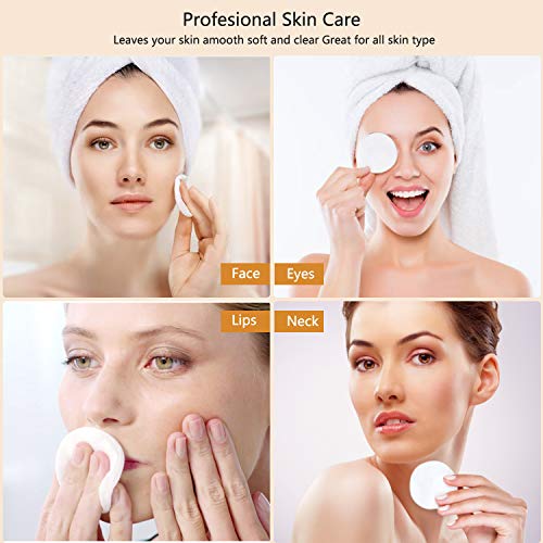 Viedouce Discos Desmaquillantes,Almohadillas Desmaquillantes Reutilizables,Hechos en Fibra de Bambú,Almohadilla Desmaquillante Facial con Bolsa de Lavado,Aptos para Todo Tipo de Pieles (12pcs)