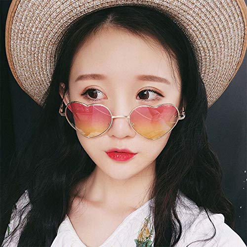 Vientiane Gafas de Sol en Forma de Corazón, Gafas Con Forma de Corazón Para Los Accesorios De Disfraces Hippie