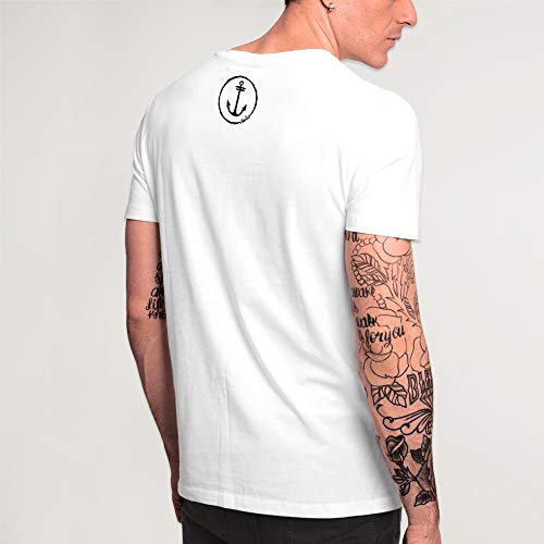 VIENTO Katrina Camiseta para Hombre (XL, Blanco)