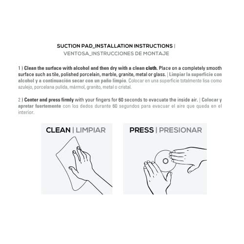 VIGAR Flower Power Gancho con Ventosa, Rosa, 8x5x12 cm, 2 Unidades, PP, Goma, PPN, PVC Friendly, Magenta y Verde, Dimensiones: 8 x 5 x 12 cm