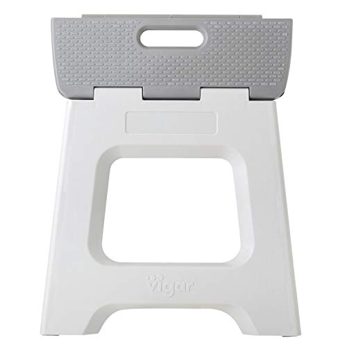 Vigar Taburete Plegable Compact de Color Gris de 32 cm de Altura