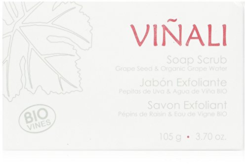 Viñali - Jabón natural exfoliante para el rostro "Savon Exfoliant" con Semillas de Uva y Agua de Uva BIO, Cosmética Ecológica, 105 gramos