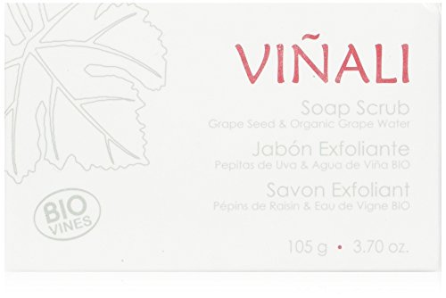 Viñali - Jabón natural exfoliante para el rostro "Savon Exfoliant" con Semillas de Uva y Agua de Uva BIO, Cosmética Ecológica, 105 gramos