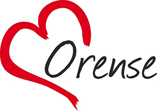 Vinilo Adhesivo para el coche o la moto " ORENSE " Ourense (Ciudad) corazón Sticker ca.9x12cm Pegatina sin fondo
