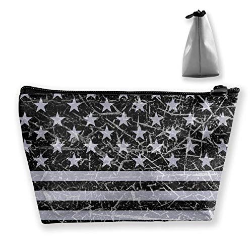 Vintage USA Flag Retro American Flag Storage Bag Holder Portable Gift for Girls Women Large Capacity Cosmetic Train Case for Cosmetics Jewelry Premium Travel Bag