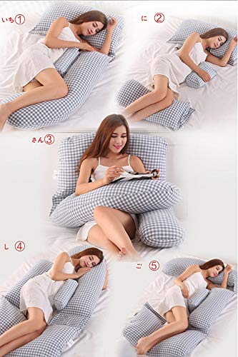 Vinteen Volver vientre y G Forma Embarazo Almohada en forma de U Embarazo Almohada multifuncional de maternidad almohada mujeres embarazadas sueño Almohada Side Sleeper cintura cojín de soporte de vie