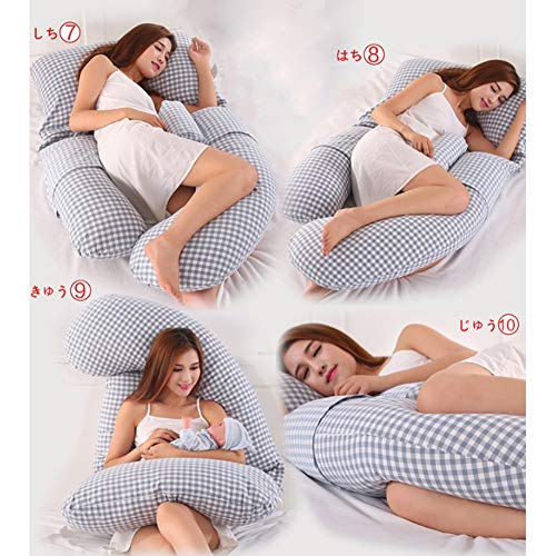 Vinteen Volver vientre y G Forma Embarazo Almohada en forma de U Embarazo Almohada multifuncional de maternidad almohada mujeres embarazadas sueño Almohada Side Sleeper cintura cojín de soporte de vie