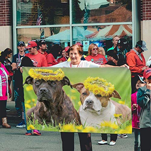 Viplili Banderas Dog Design Flag 3x5 FT Garden Flag Tough The Strongest, Longest Lasting Flag National Flag Outdoor Flags