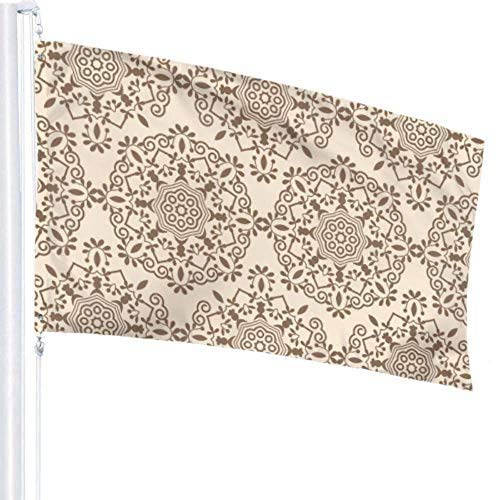 Viplili Banderas Indian Tribal Hand Drawn Symbol Bedroom Flag Decor Holiday Yard Flags 3x5 Feet Vibrant Colors Polyester and Brass Grommets