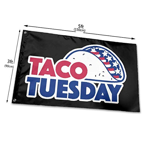Viplili Banderas Taco Tuesday Decorative Garden Flags, Outdoor Artificial Flag for Home, Garden Yard Decorations 3x5 Ft