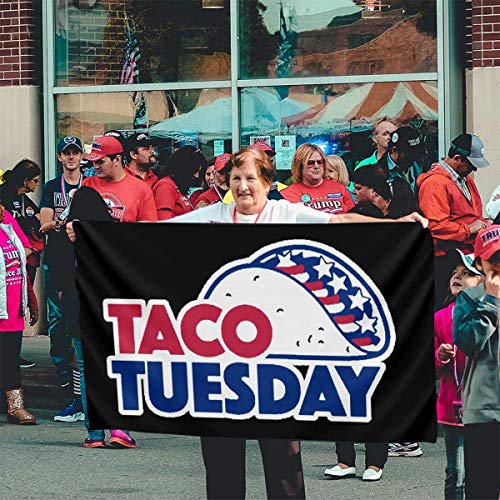 Viplili Banderas Taco Tuesday Decorative Garden Flags, Outdoor Artificial Flag for Home, Garden Yard Decorations 3x5 Ft