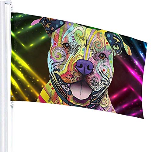 Viplili Banderas Weather Resistant Color Dog A Garden Flag, Game Flag - 3 X 5 Ft