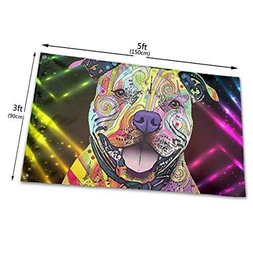 Viplili Banderas Weather Resistant Color Dog A Garden Flag, Game Flag - 3 X 5 Ft