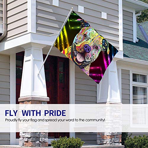 Viplili Banderas Weather Resistant Color Dog A Garden Flag, Game Flag - 3 X 5 Ft