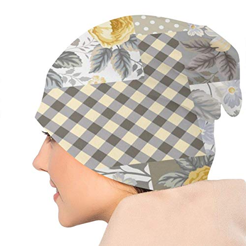 Viplili Gorro de Abrigo, Calendula Flower Art Men Slouchy Gorro de Lana Women Headwear Sleep Cap Skull Cap Knitted Hat