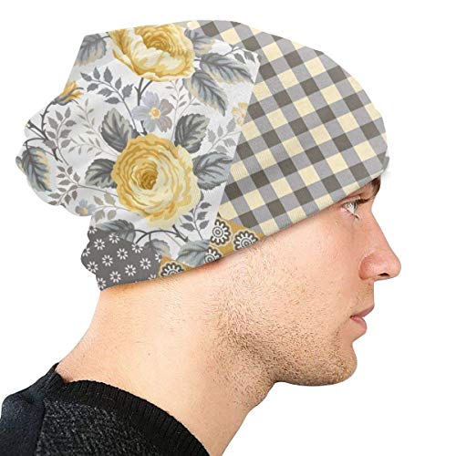 Viplili Gorro de Abrigo, Calendula Flower Art Men Slouchy Gorro de Lana Women Headwear Sleep Cap Skull Cap Knitted Hat