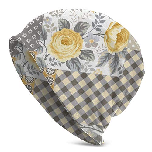 Viplili Gorro de Abrigo, Calendula Flower Art Men Slouchy Gorro de Lana Women Headwear Sleep Cap Skull Cap Knitted Hat