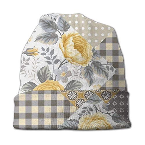 Viplili Gorro de Abrigo, Calendula Flower Art Men Slouchy Gorro de Lana Women Headwear Sleep Cap Skull Cap Knitted Hat