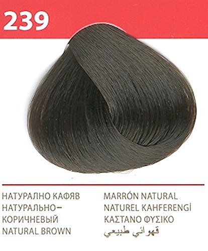 Vip's prestige crema colorante para el cabello, color marrón natural 239