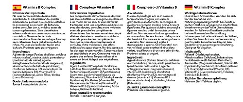 Vitamina B complex- Con todas las vitaminas del grupo B- Apta para veganos - ¡Bote para 1 año! - 360 comprimidos -Simply Supplements