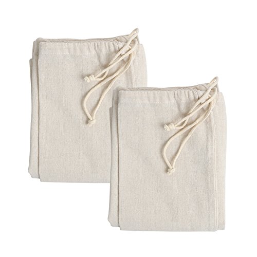 Vivifying - Bolsas de lavandería extra grandes de algodón natural, 2 unidades, 71 x 91 cm, plegable con cierre de cordón (beige)