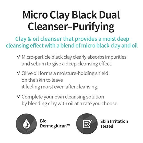 VPROVE Clay Cleanser & limpiador de aceite-micro Clay limpiador profundo y aceite de oliva purificador, todo en un producto para la limpieza de todo tipo de piel, blackhead-100ml