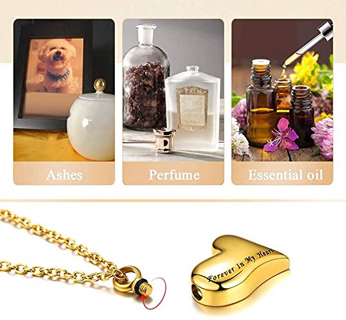 VVHN Joyas de cremación de Cenizas urnas Collar conmemorativo Recuerdos de Ceniza