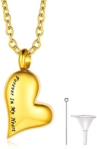 VVHN Joyas de cremación de Cenizas urnas Collar conmemorativo Recuerdos de Ceniza