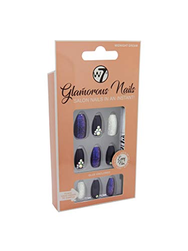 W7 | Glamorous Nails Stick On Nails | Midnight Dream